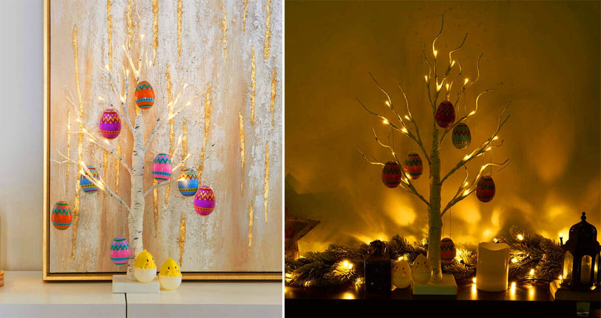 Get In The Festive Spirit With This Tabletop Easter Egg Tree