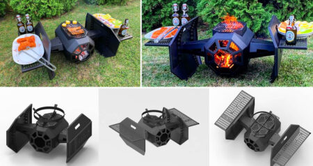 Tie Fighter BBQ grill