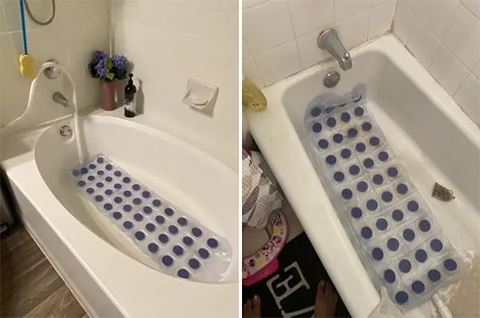 bubble massage mat bathtub