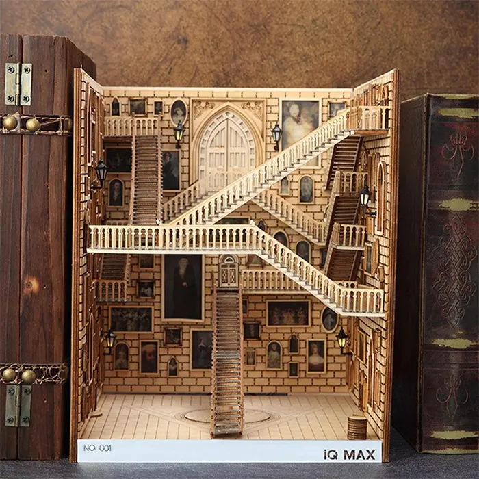 harry potter moving staircases bookshelf insert