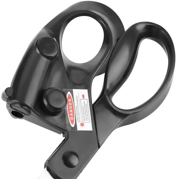 laser guided scissors ergonomic handle