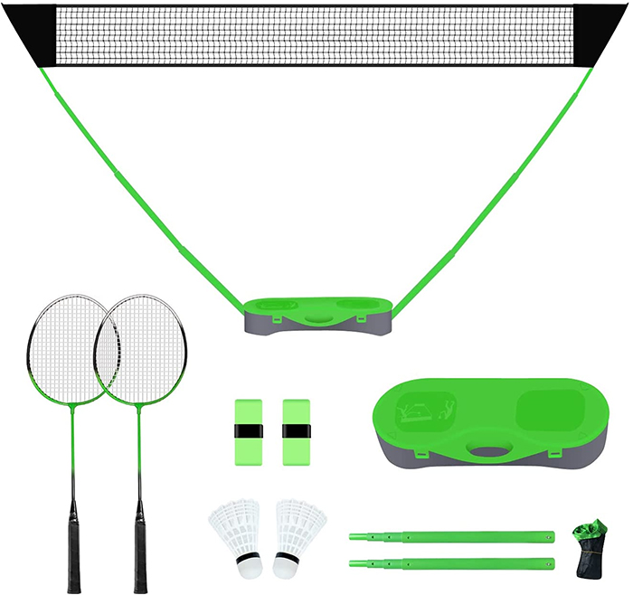 portable badminton net set