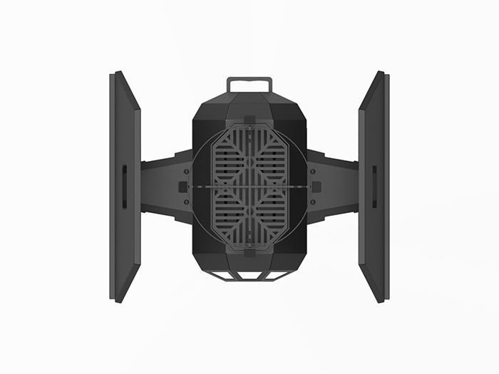 tie fighter bbq grill folded side shelves