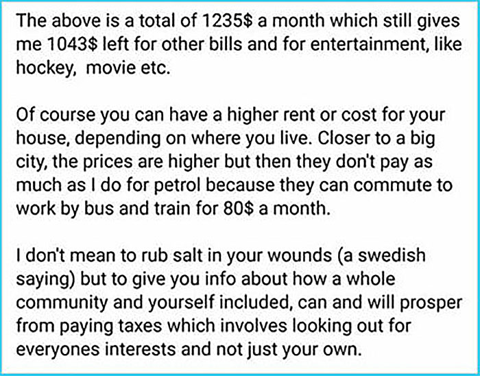 Swedish citizen explains high tax rate benefits