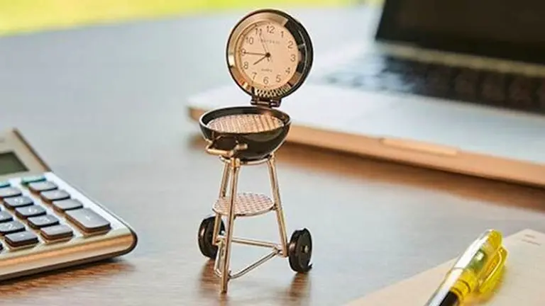 Mini BBQ Grill Deck Clock