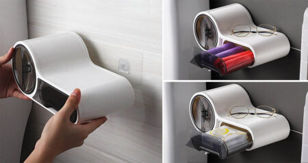 Multifunctional Toilet Paper Holder With Storage Box