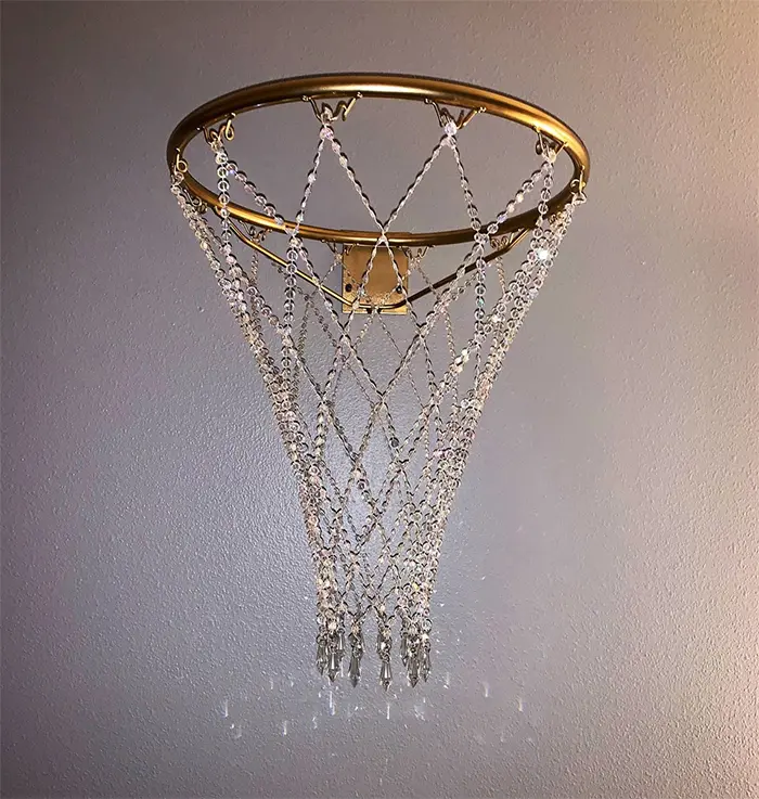 crystal basketball hoop chandelier