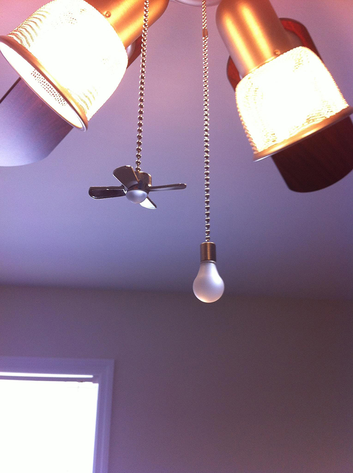 fan and light bulb pull chains