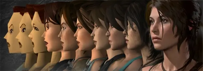 graphical evolution of lara croft