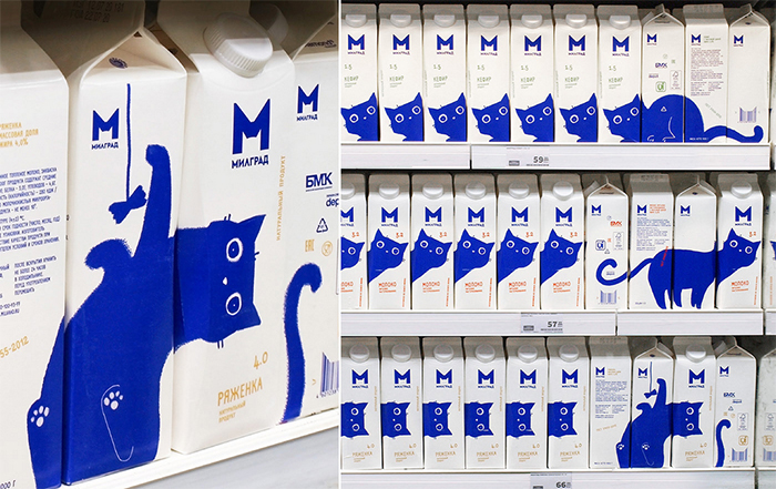 milk carton clever cat packaging