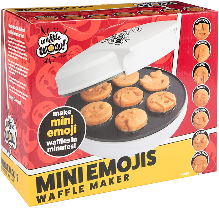 mini emojis waffle maker box