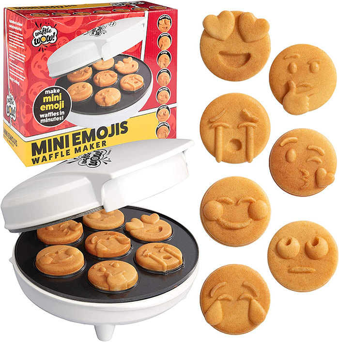 mini emojis waffle maker