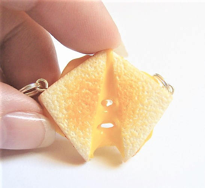 mini grilled cheese necklace