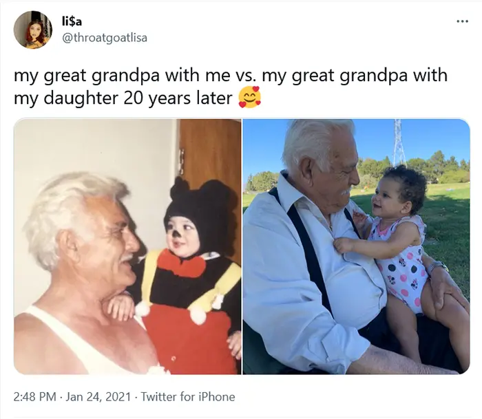 pic with grandpa 20 years later