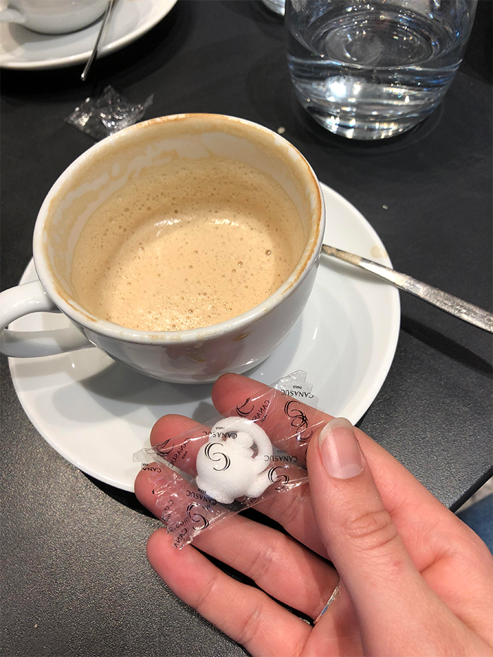 sugar cube shaped like teapot