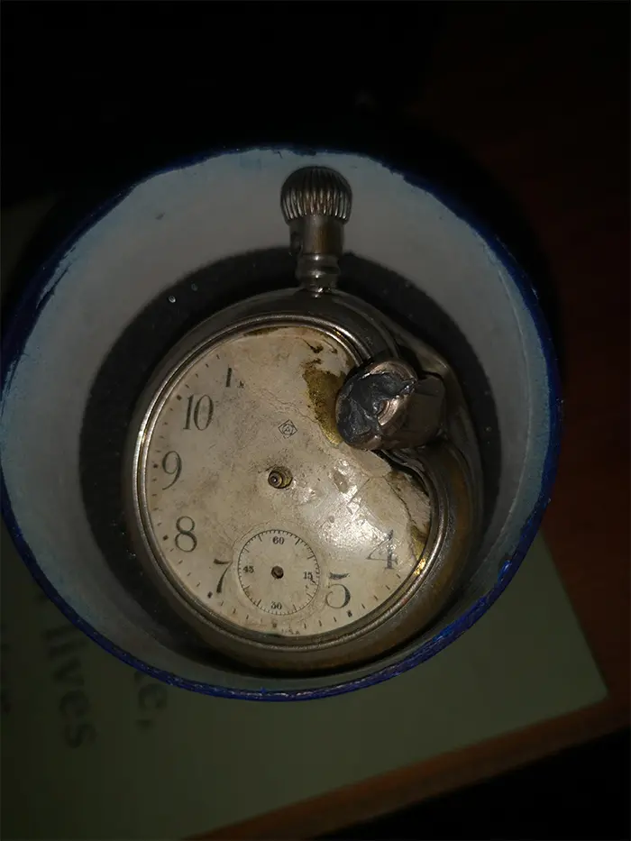 worn down british army pocket watch