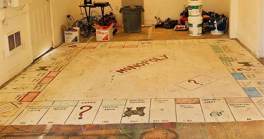 Giant Monopoly Board on floor