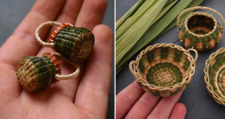 Miniature Handwoven baskets