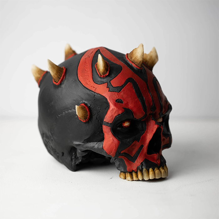 darth maul skull resin sculpture