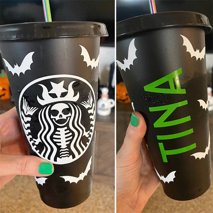 personalized venti-sized halloween tumbler