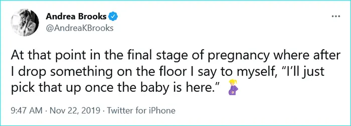 pregnancy problems dropping something on the floor