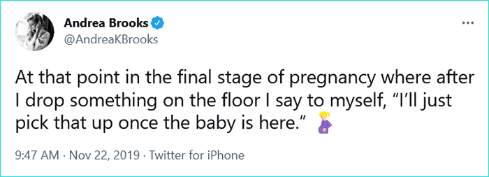 pregnancy problems dropping something on the floor