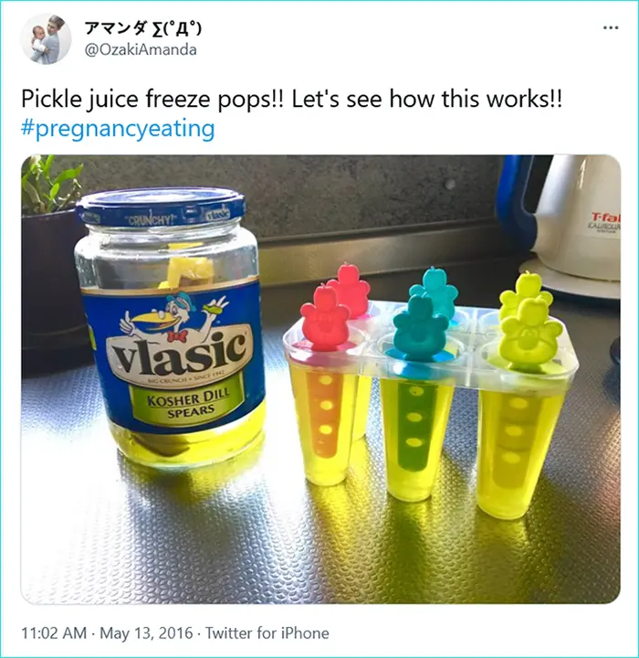 pregnancy problems pickle juice popsicles