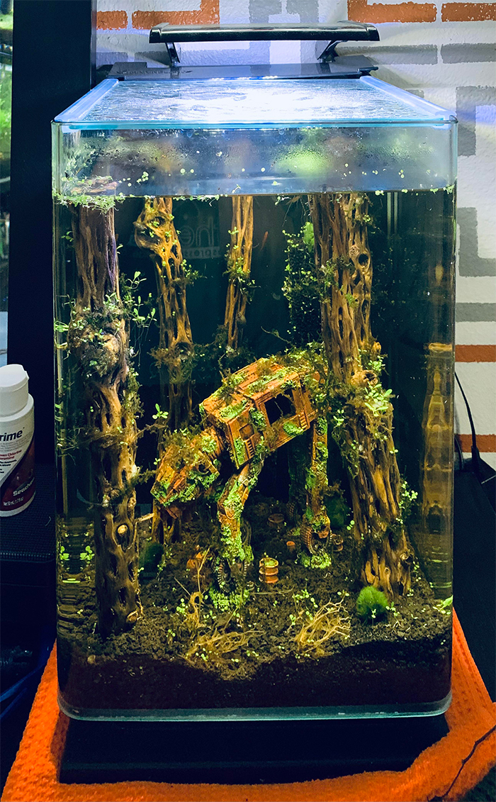 star wars-themed fish tank