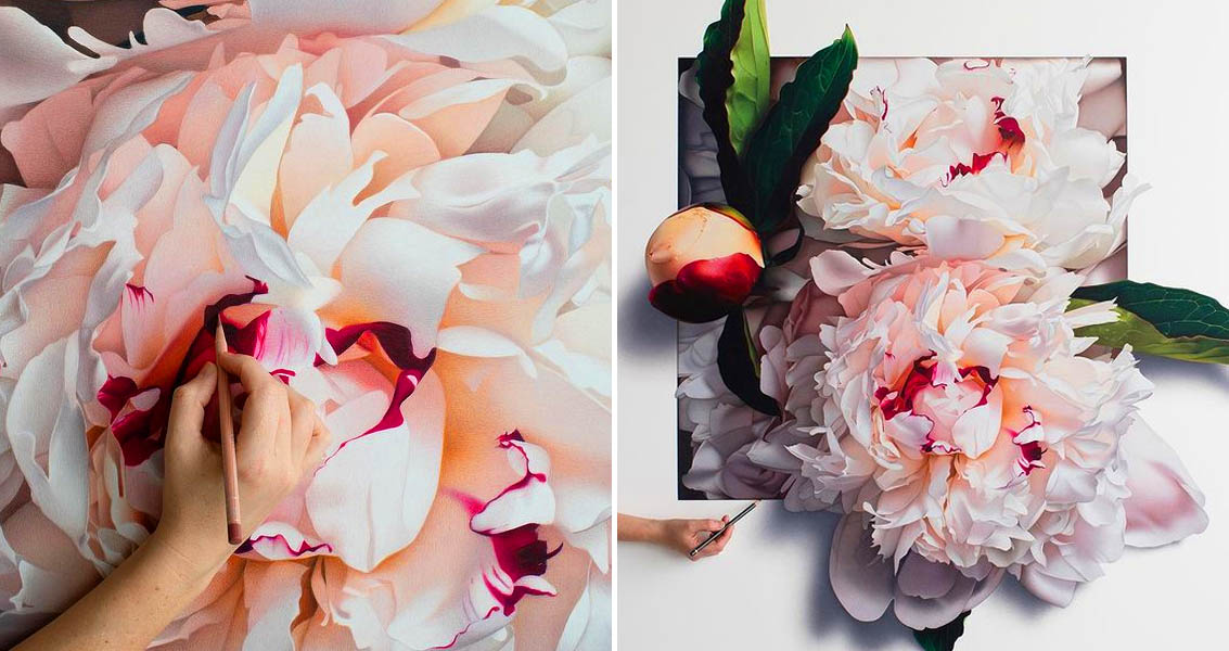 Flower Drawings With Colored Pencils