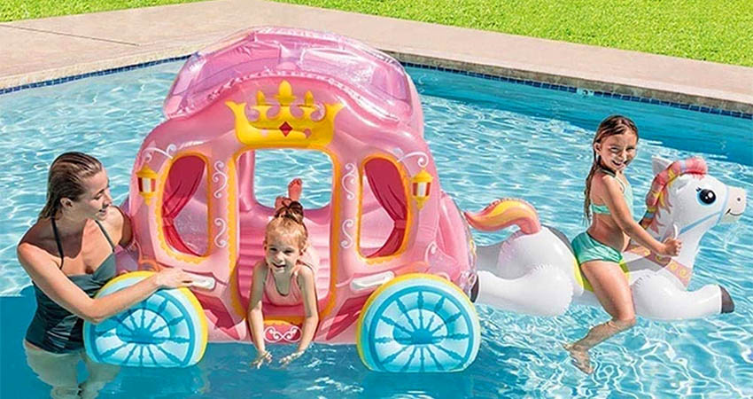 Inflatable Pink Princess Carriage