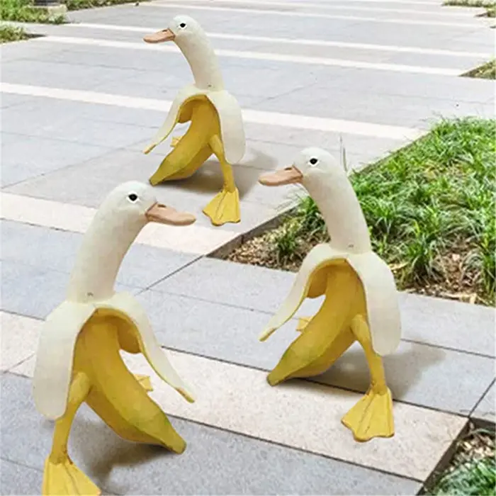 banana duck statues