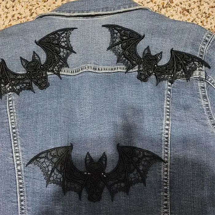 bat-shaped garment accessory