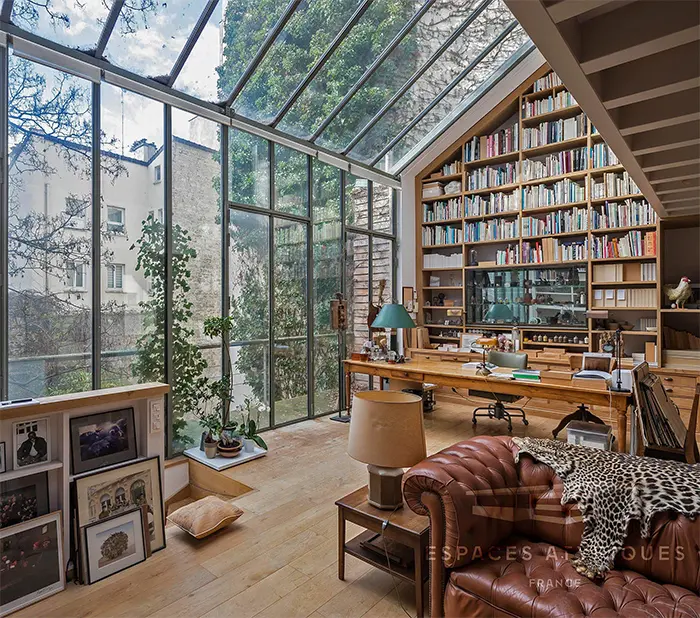 brilliant design ideas glass wall home library