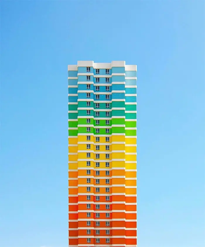 brilliant design ideas rainbow colored apartment building turkey