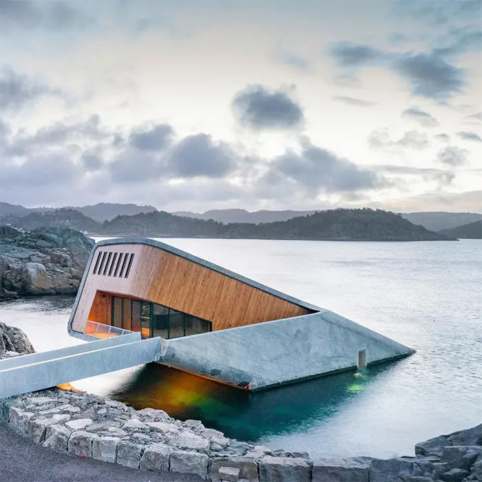 brilliant design ideas underwater restaurant norway