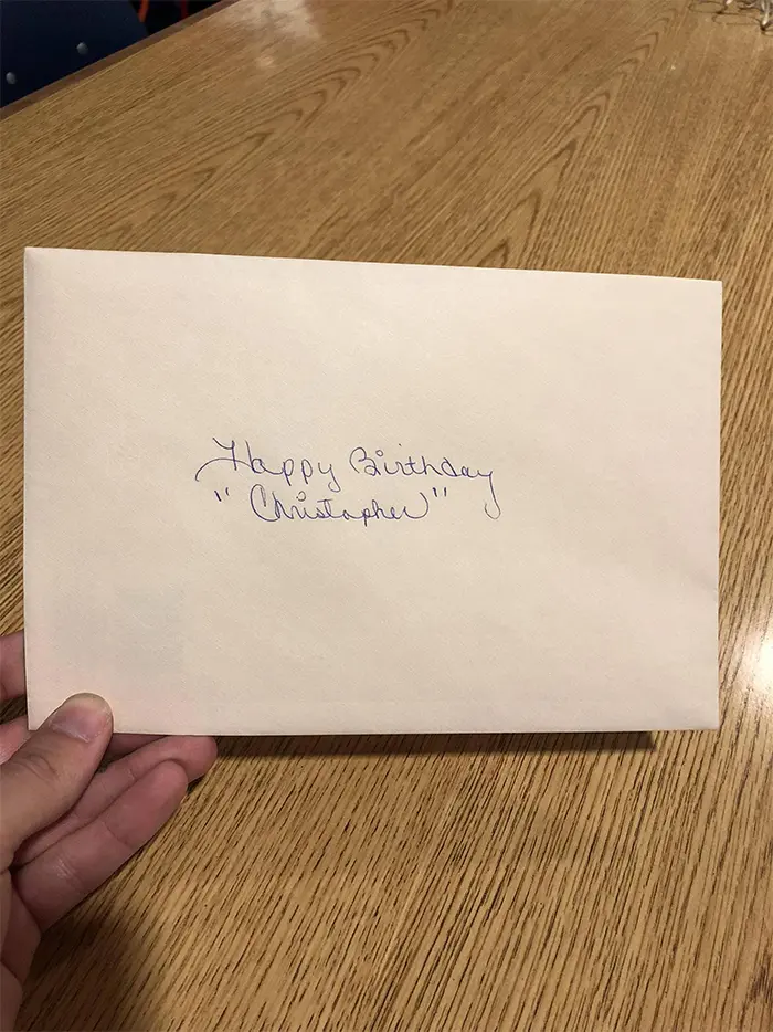 funny grandparents birthday envelope