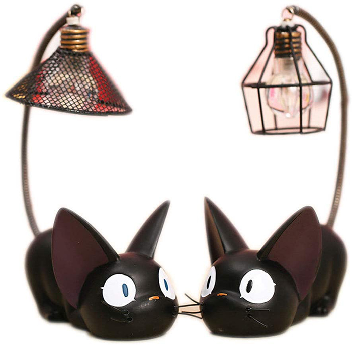 miniature black cat lamps
