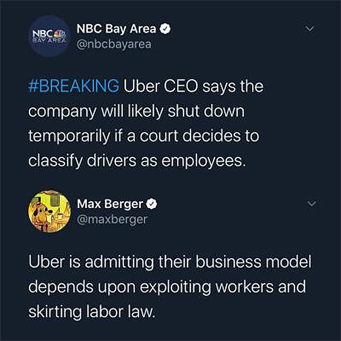 murdered by words uber drivers as employees