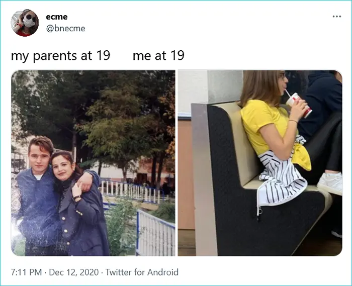 my parents vs me ecme