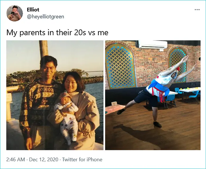 my parents vs me elliot