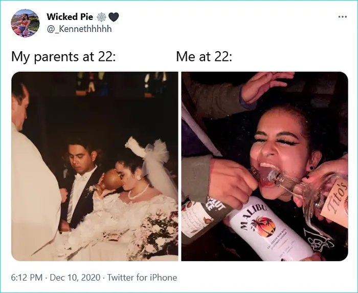 my parents vs me wicked pie
