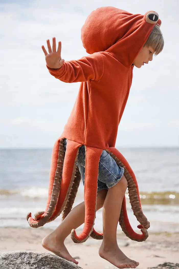 octopus hoodie with tentacles