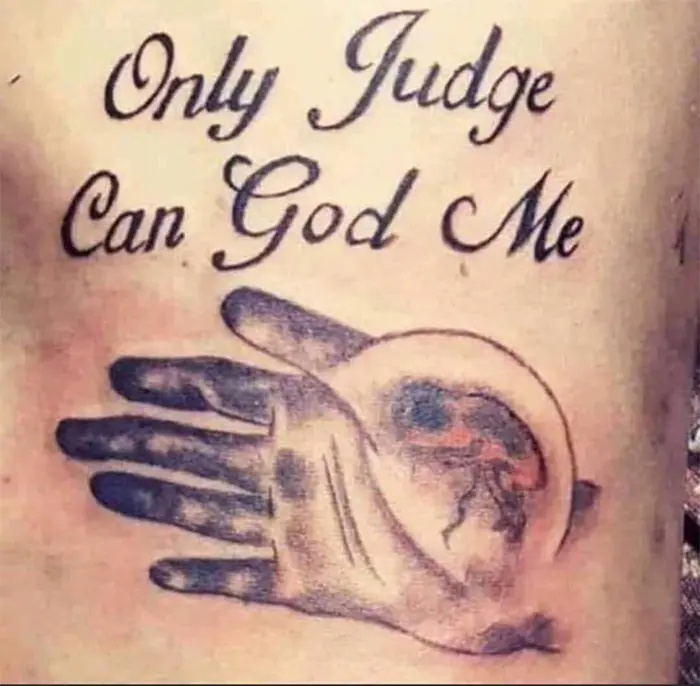 only judge can god me