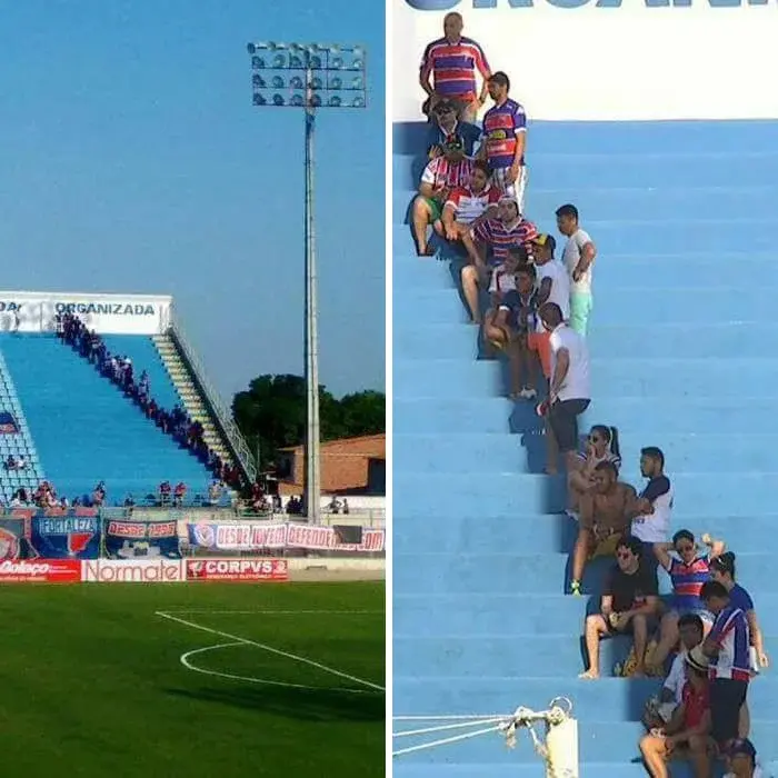 people lined up taking shade pole shadow