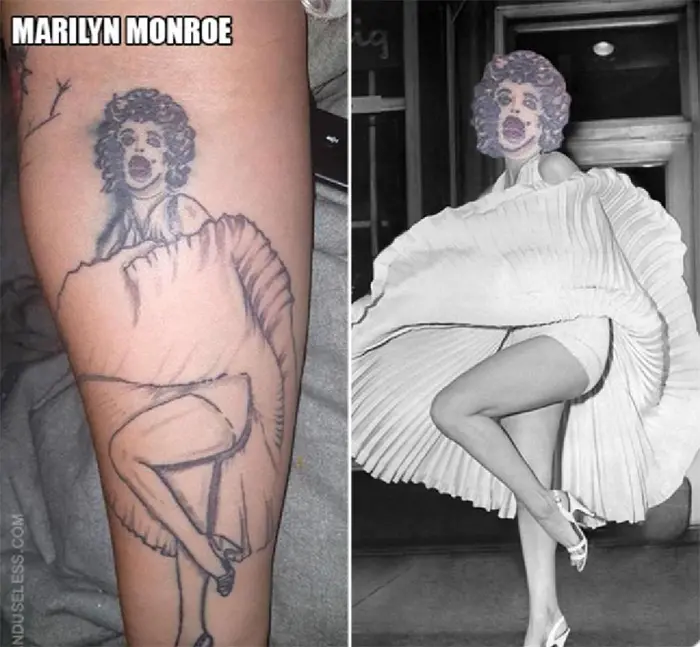 tattoo fails marilyn monroe