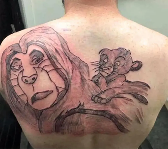 tattoo fails the lion king