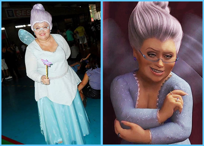 tia sol costume play shrek fairy godmother