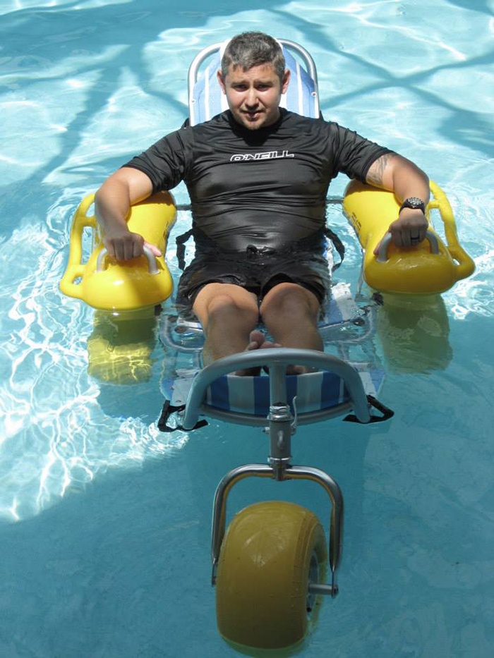 waterwheels three-wheeled pool buggy for people with special needs