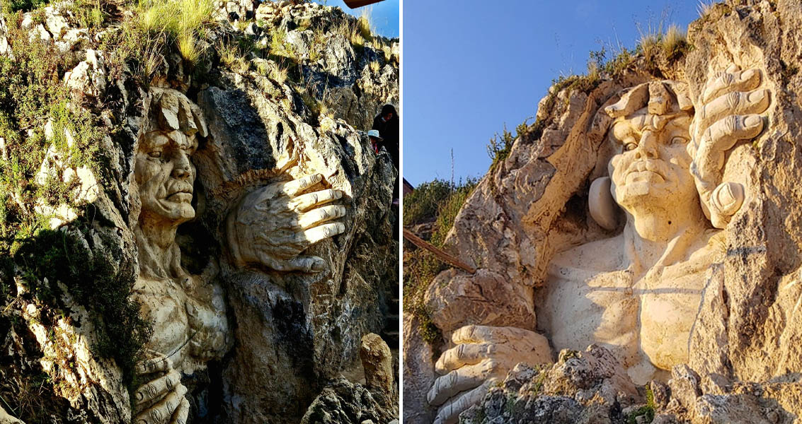 Ancient Andean Gods Carved Into a Mountain