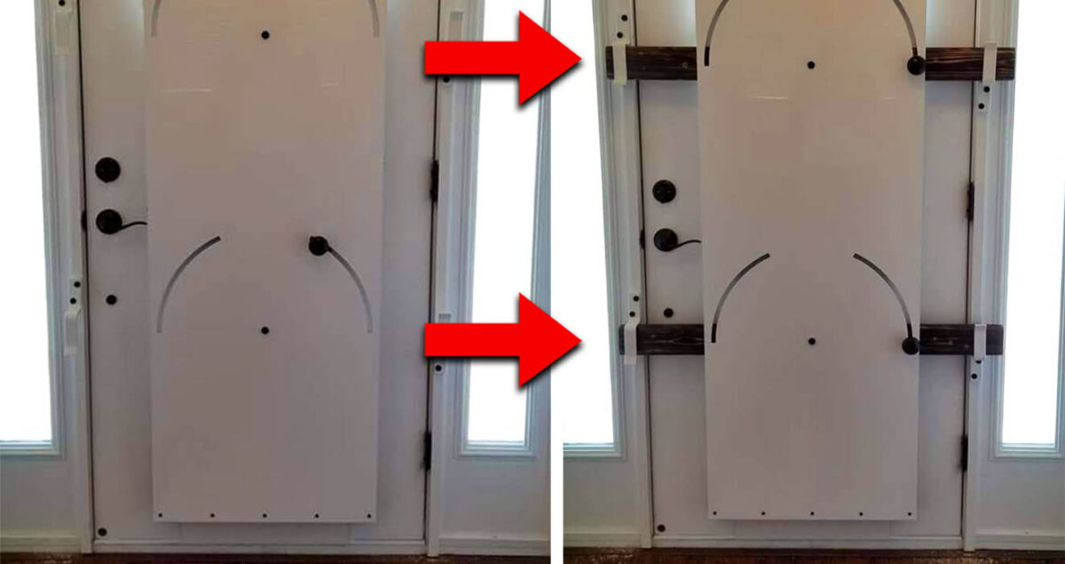 This Door Barricade Fits Over Most Home Doors For Extra Security